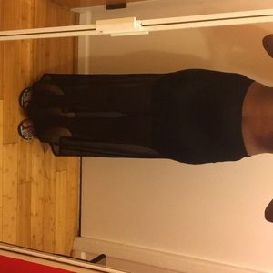 Black see through skirt